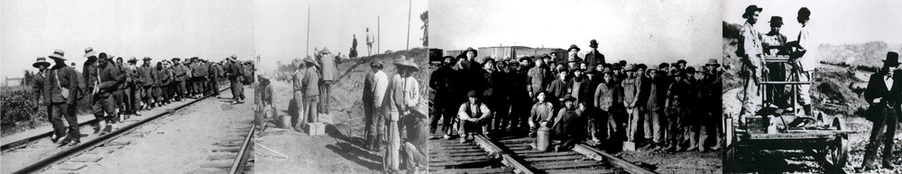 美国华工修铁路